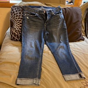 Lee Rider Fringe cuff boyfriend jeans